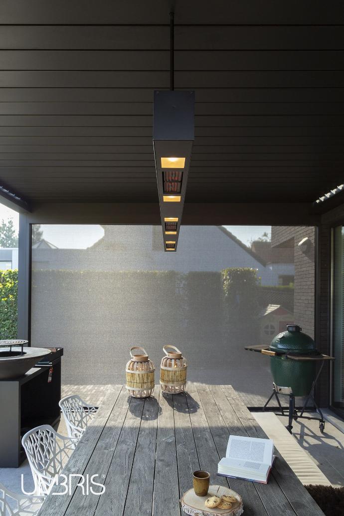 Heatsail BEEM | Ceiling Mounted Outdoor Heating and Lights (Optional Misting)