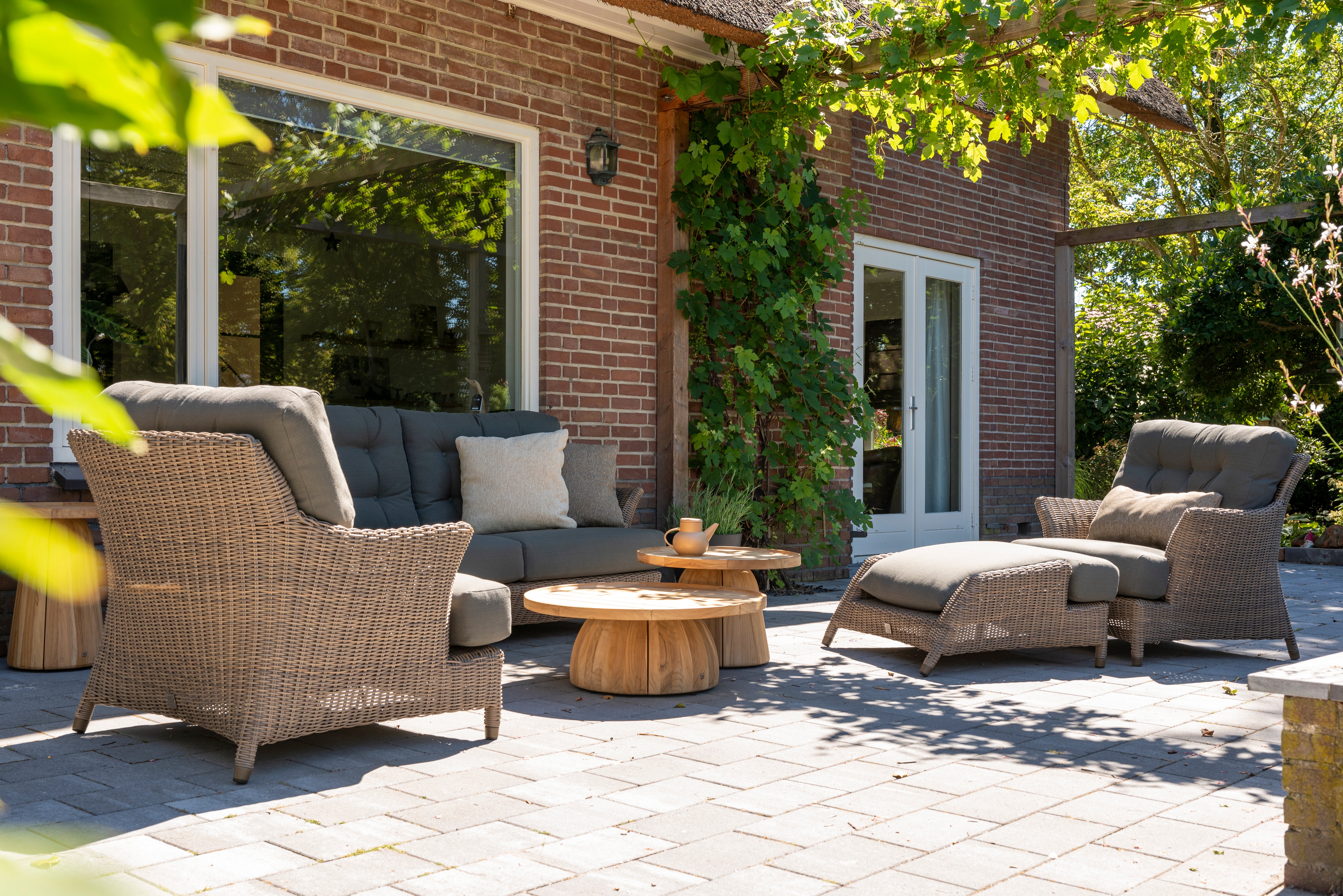 4 Seasons Outdoor Pablo Coffee Table Teak Round 80 Cm H 30