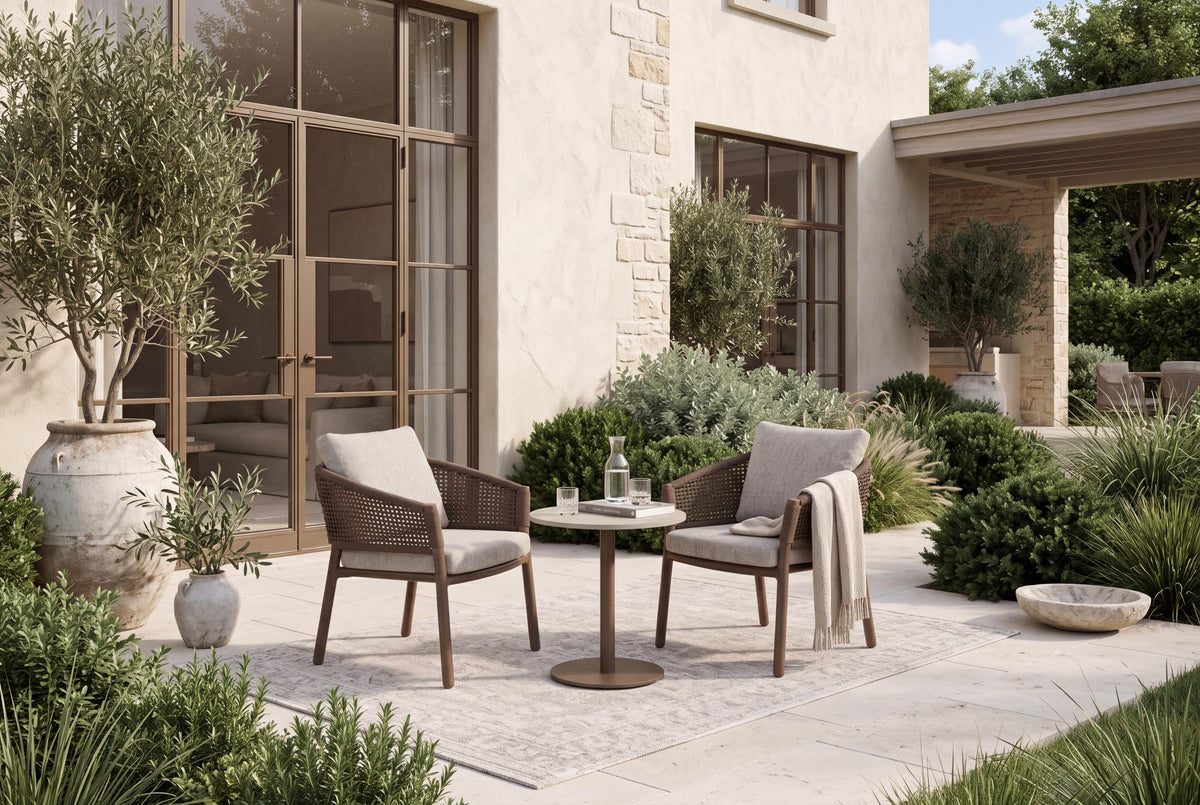 4 Seasons Outdoor Virello 2 Seat CPT60cm Round Ceramic Bistro Table