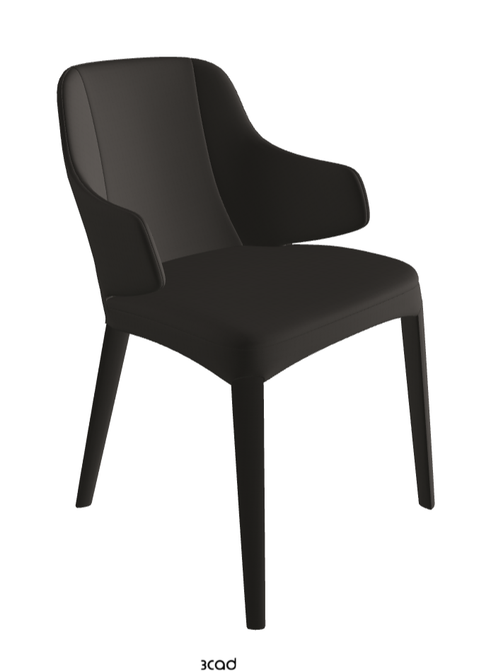 Wanda Dining Armchair_Glove Soft Leather_Carbon