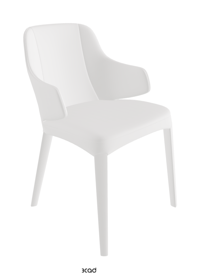 Wanda Dining Armchair_Synthetic Leather_Bianco