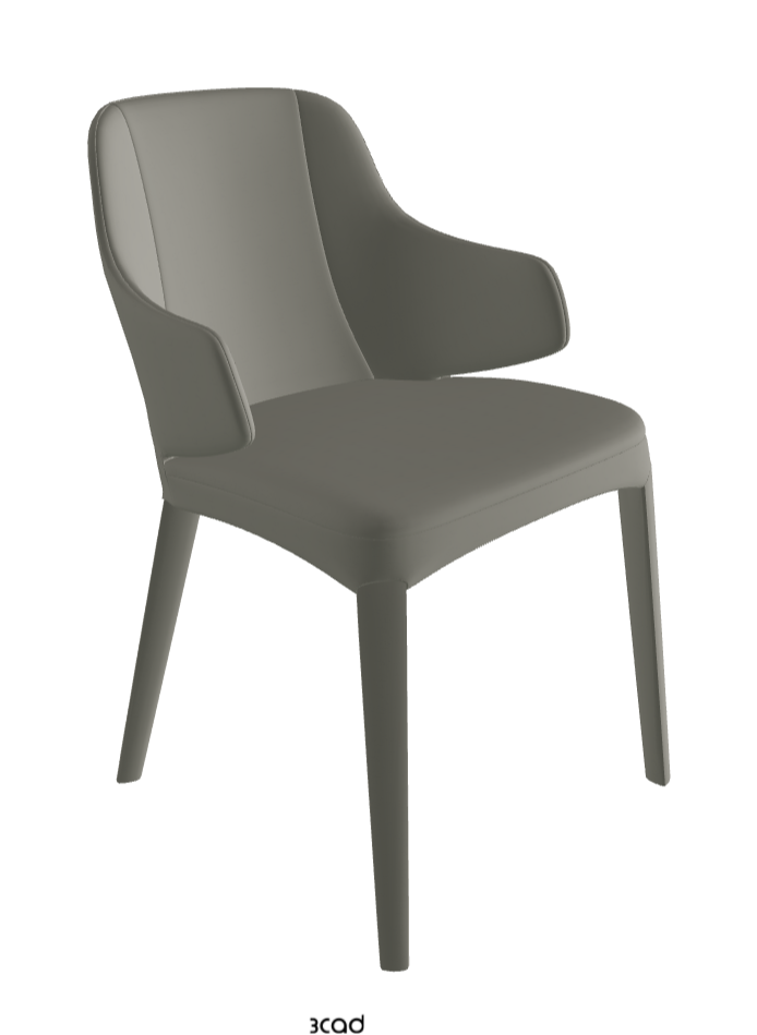Wanda Dining Armchair_Synthetic Leather_Cemento