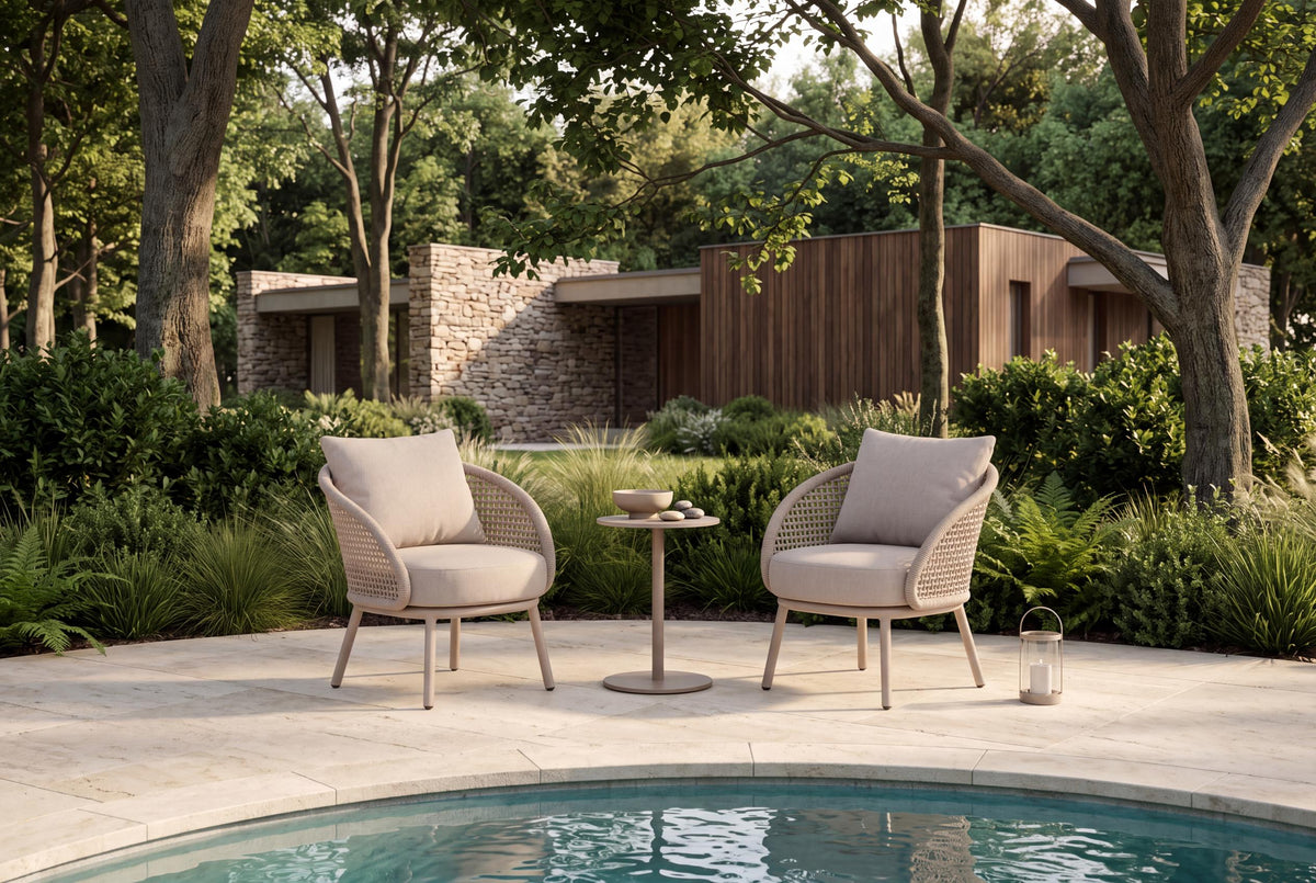 4 Seasons Outdoor Wave 2 Seat CPT65cm Round Ceramic Bistro Table