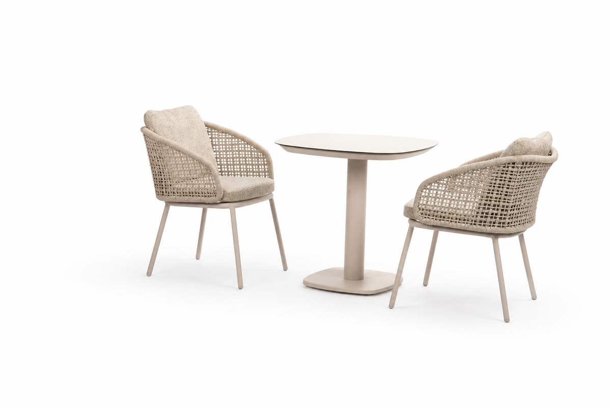 4 Seasons Outdoor Wave 2 Seat Manolo 75cm Barrel Ceramic Dining Table