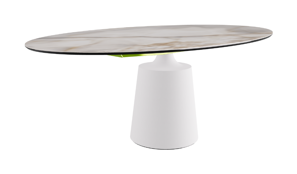 Cattelan Italia Yoda Keramik Oval & Barrel Shaped Dining Table