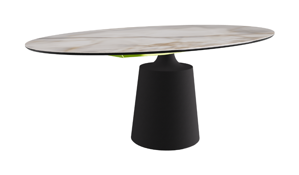 Cattelan Italia Yoda Keramik Oval & Barrel Shaped Dining Table