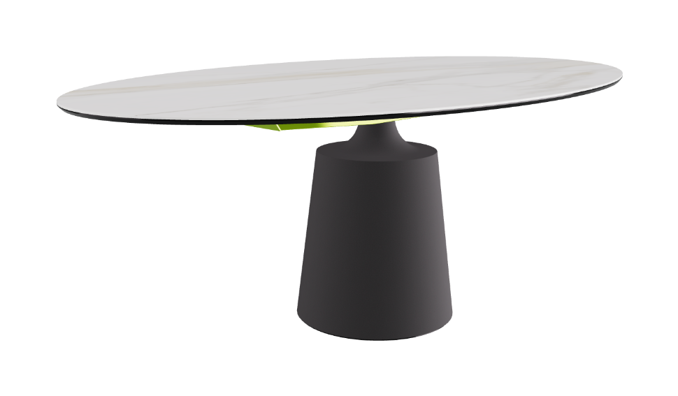 Cattelan Italia Yoda Keramik Oval & Barrel Shaped Dining Table
