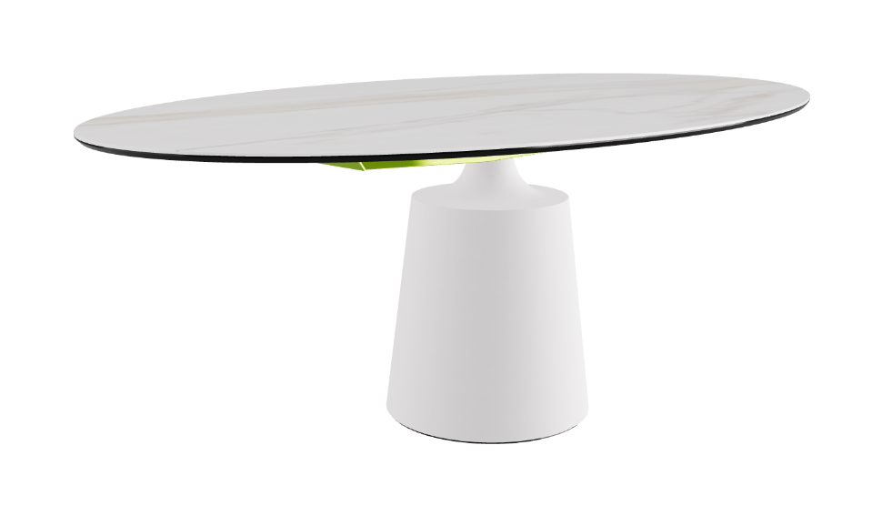 Cattelan Italia Yoda Keramik Oval & Barrel Shaped Dining Table