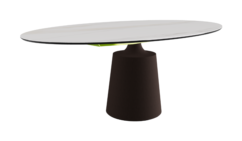 Cattelan Italia Yoda Keramik Oval & Barrel Shaped Dining Table