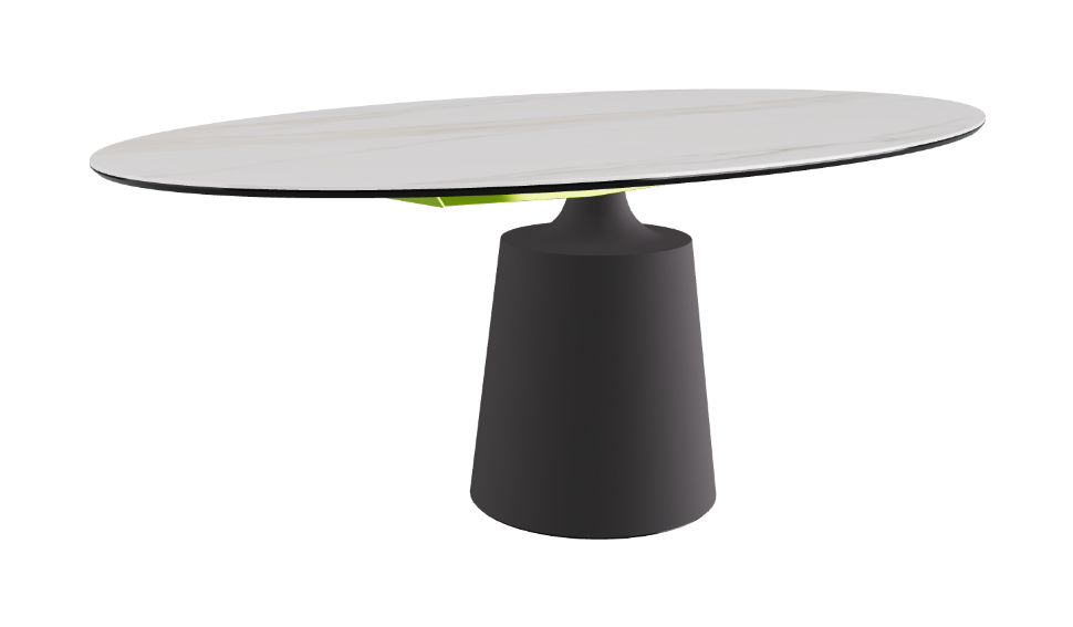 Cattelan Italia Yoda Keramik Oval & Barrel Shaped Dining Table