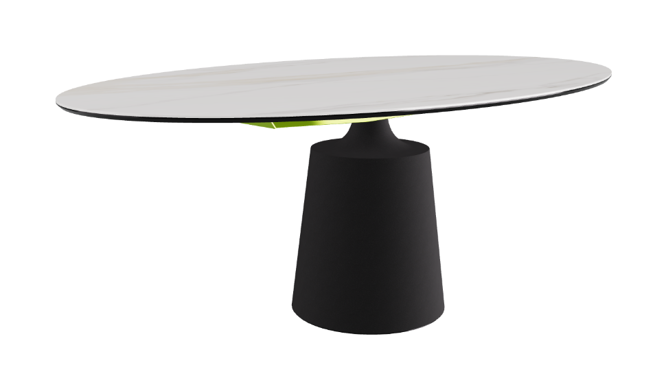 Cattelan Italia Yoda Keramik Oval & Barrel Shaped Dining Table