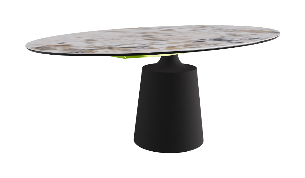 Cattelan Italia Yoda Keramik Oval & Barrel Shaped Dining Table