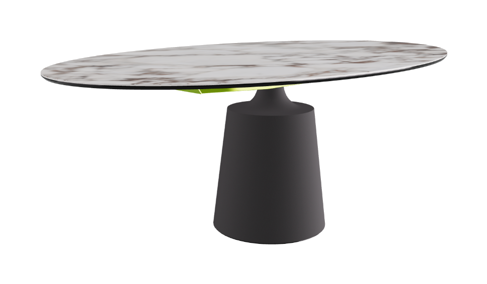 Cattelan Italia Yoda Keramik Oval & Barrel Shaped Dining Table