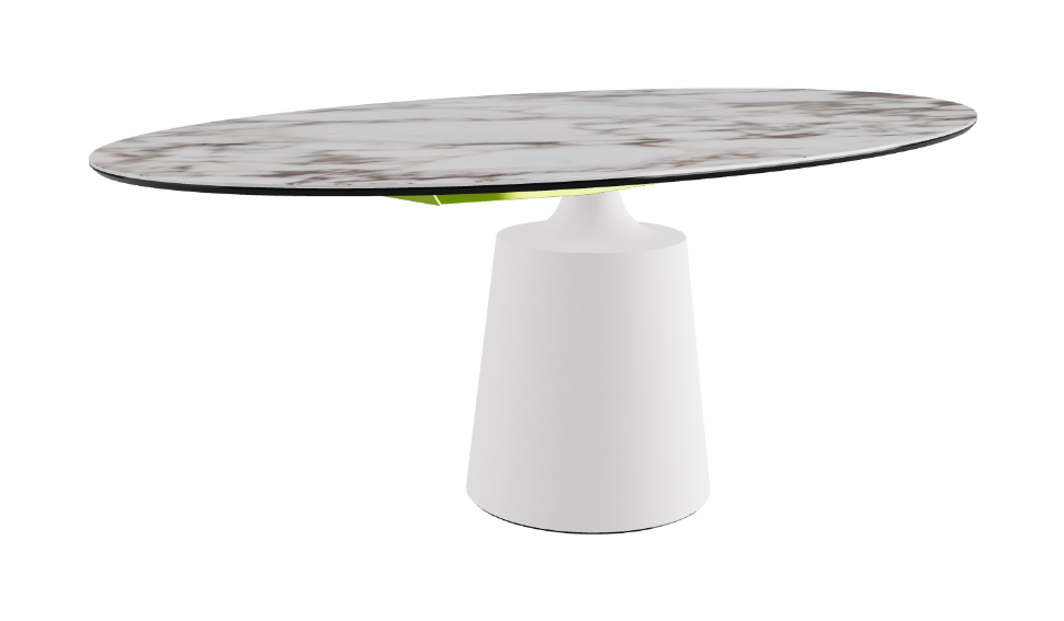 Cattelan Italia Yoda Keramik Oval & Barrel Shaped Dining Table