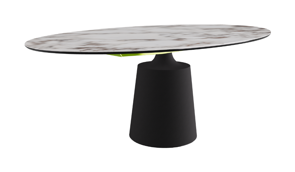 Cattelan Italia Yoda Keramik Oval & Barrel Shaped Dining Table