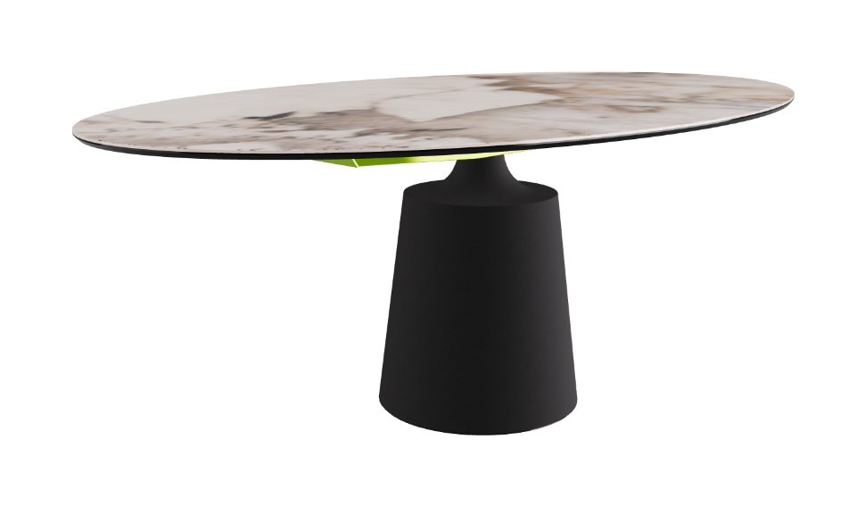 Cattelan Italia Yoda Keramik Oval & Barrel Shaped Dining Table