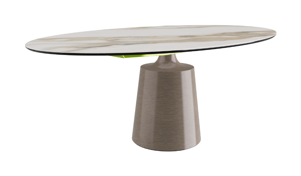 Cattelan Italia Yoda Keramik Oval & Barrel Shaped Dining Table
