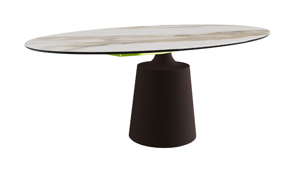 Cattelan Italia Yoda Keramik Oval & Barrel Shaped Dining Table