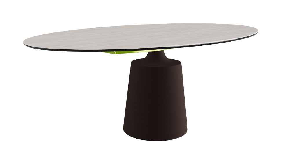Cattelan Italia Yoda Keramik Oval & Barrel Shaped Dining Table