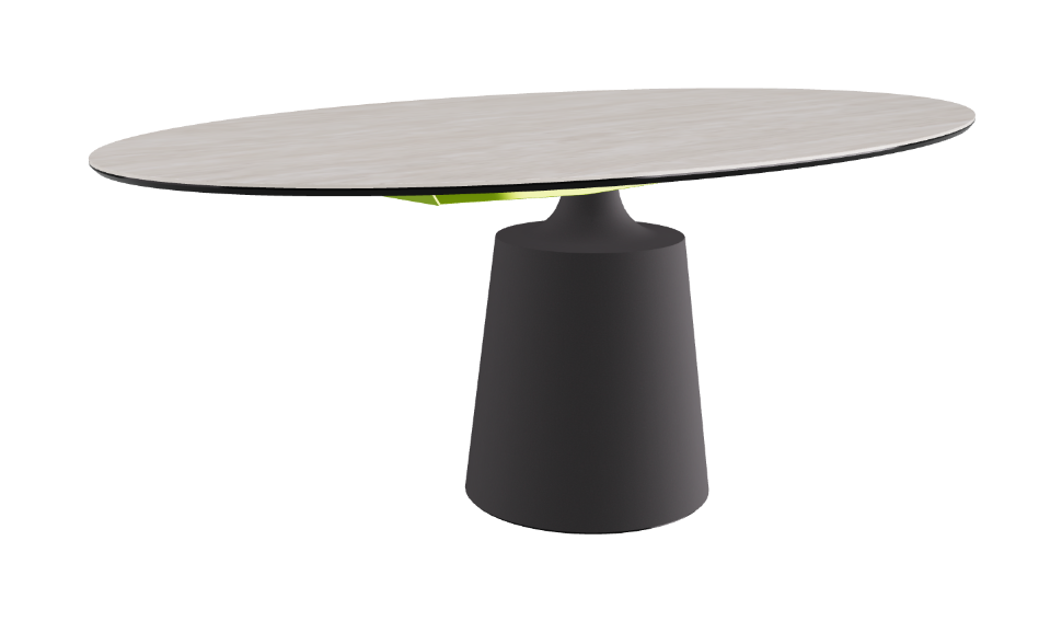 Cattelan Italia Yoda Keramik Oval & Barrel Shaped Dining Table