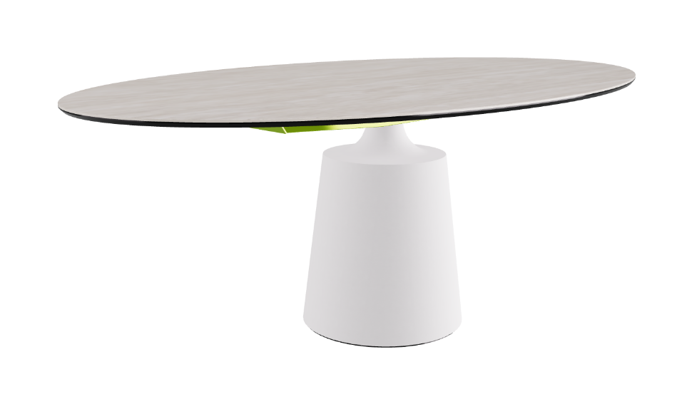 Cattelan Italia Yoda Keramik Oval & Barrel Shaped Dining Table