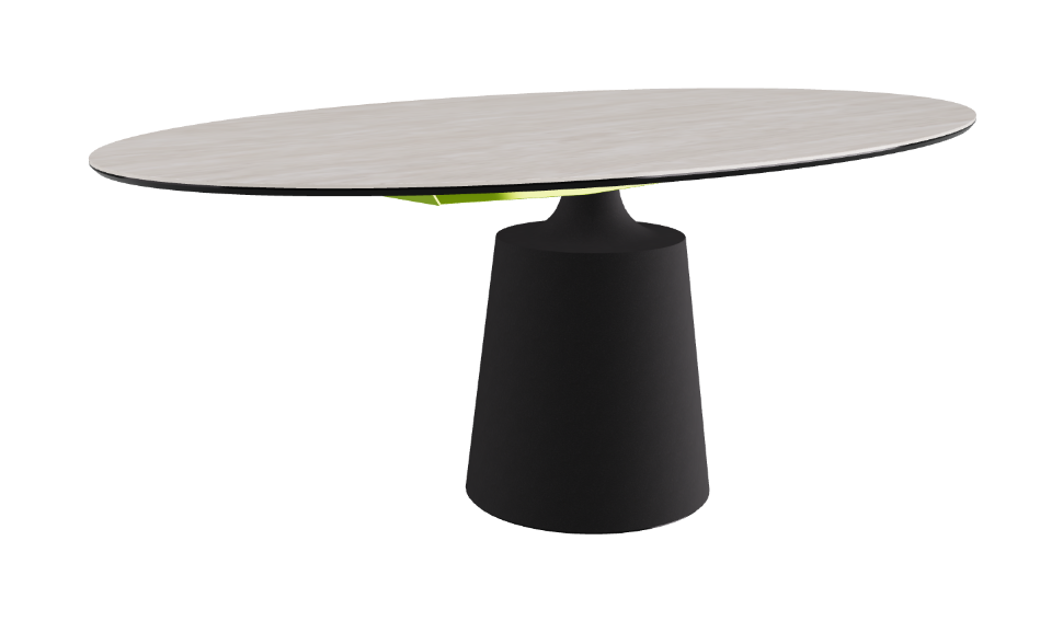 Cattelan Italia Yoda Keramik Oval & Barrel Shaped Dining Table