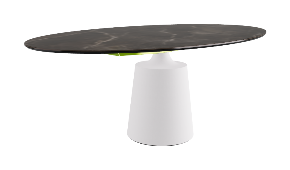 Cattelan Italia Yoda Keramik Oval & Barrel Shaped Dining Table
