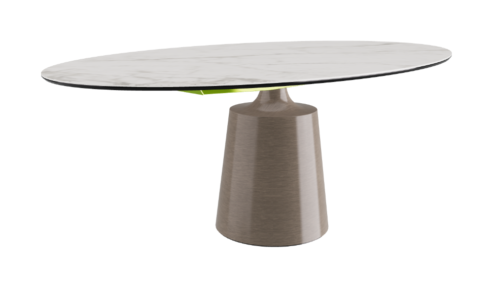 Cattelan Italia Yoda Keramik Oval & Barrel Shaped Dining Table