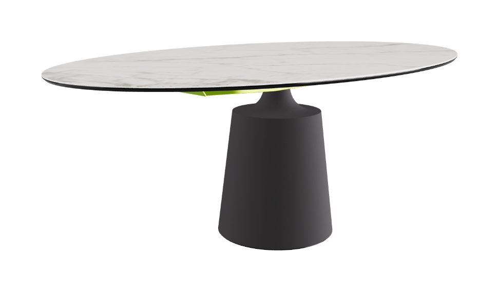 Cattelan Italia Yoda Keramik Oval & Barrel Shaped Dining Table