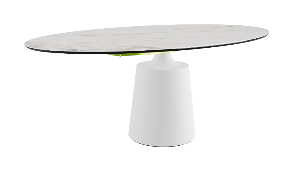 Cattelan Italia Yoda Keramik Oval & Barrel Shaped Dining Table