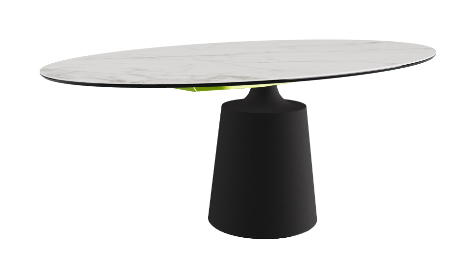 Cattelan Italia Yoda Keramik Oval & Barrel Shaped Dining Table
