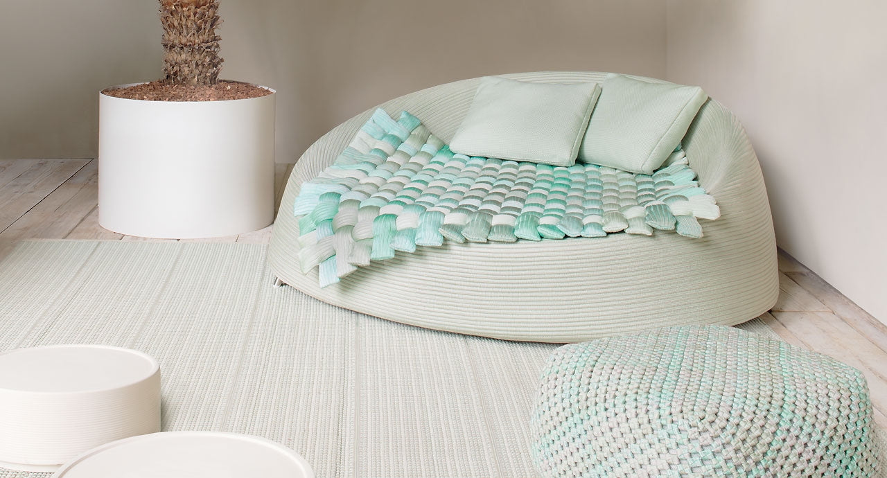 Paola Lenti Afra Armchairs In Green