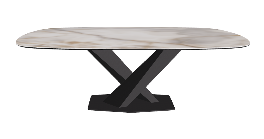 Cattelan Italia Stratos Keramik Biscuit Shaped Dining Table – 200x120x75h