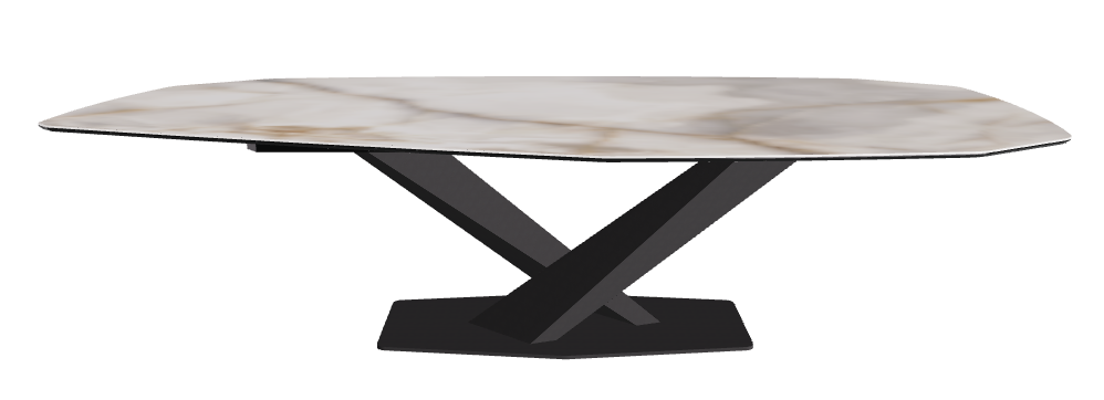 Cattelan Italia Stratos Keramik Biscuit & Polygon Shaped Dining Table