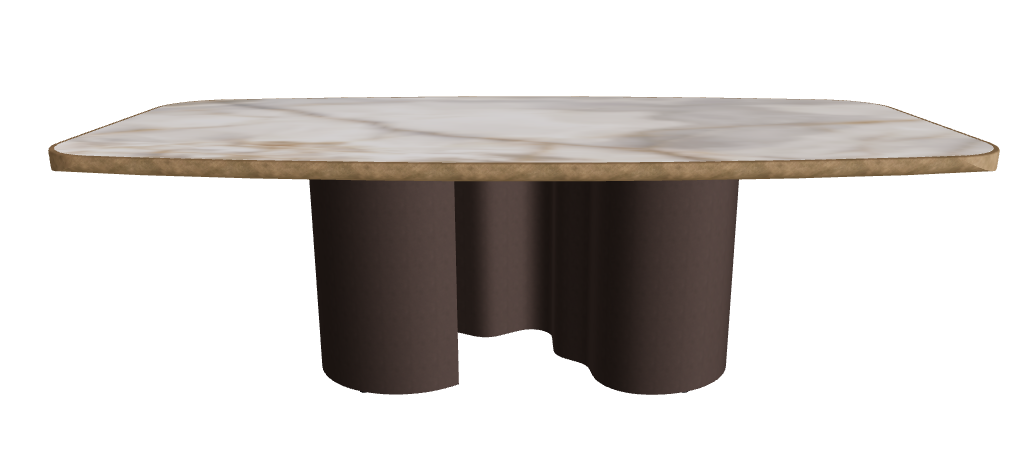 240x120x75h Barrel Shaped_Alabastro_Bronze Embossed_Brushed Bronze