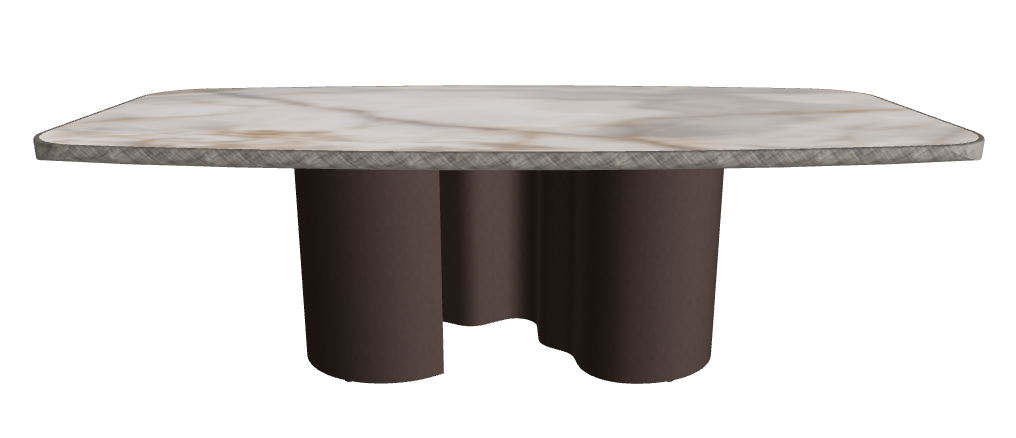 240x120x75h Barrel Shaped_Alabastro_Bronze Embossed_Brushed Grey