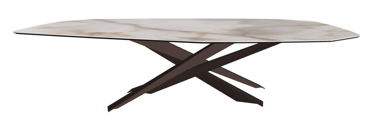 300x130x74.5h Polygon Shaped_Alabastro_Bronze Embossed