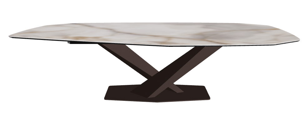 Cattelan Italia Stratos Keramik Biscuit & Polygon Shaped Dining Table