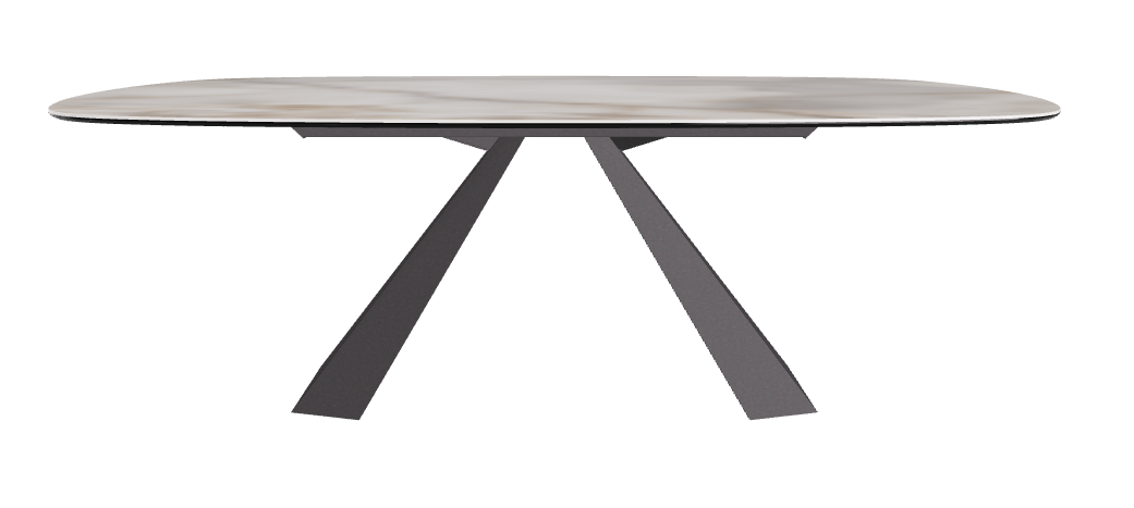 Cattelan Italia Eliot Keramik Biscuit Shaped Dining Table – 220x120x73h