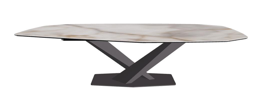 Cattelan Italia Stratos Keramik Biscuit & Polygon Shaped Dining Table
