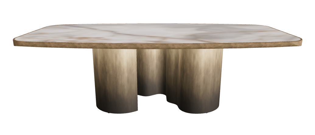 240x120x75h Barrel Shaped_Alabastro_Oxy Brass_Brushed Bronze