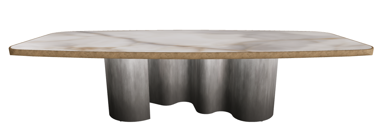 300x128x75h Barrel Shaped_Alabastro_Oxy Grey_Brushed Bronze