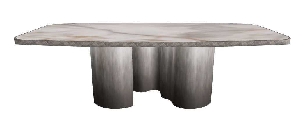 240x120x75h Barrel Shaped_Alabastro_Oxy Grey_Brushed Grey