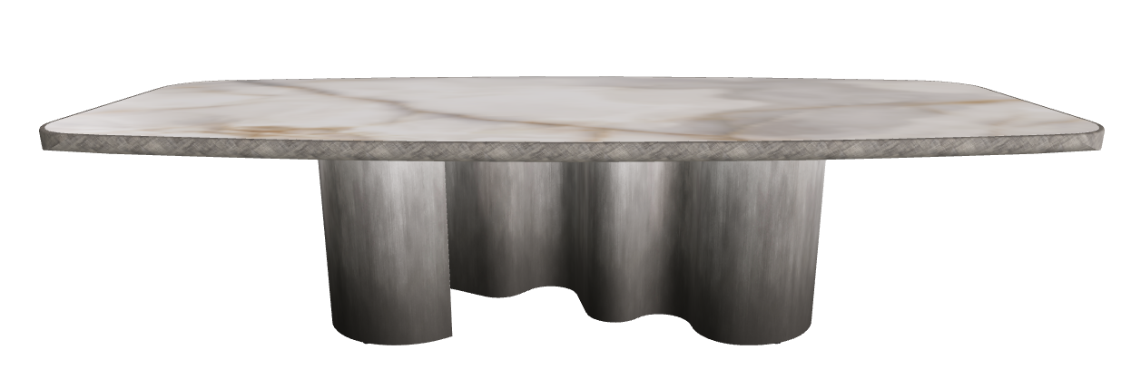 300x128x75h Barrel Shaped_Alabastro_Oxy Grey_Brushed Grey