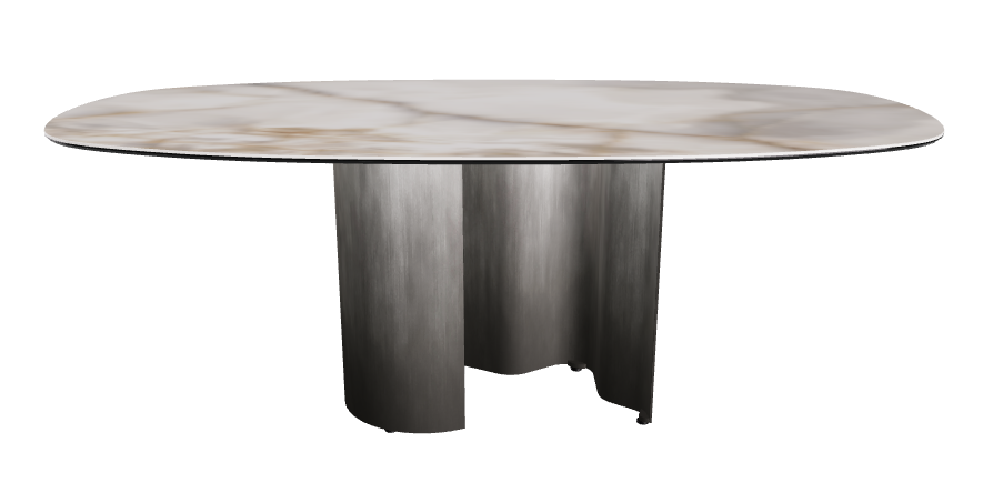 200x100x74h Bisuit Shaped_Alabastro_Oxy Grey