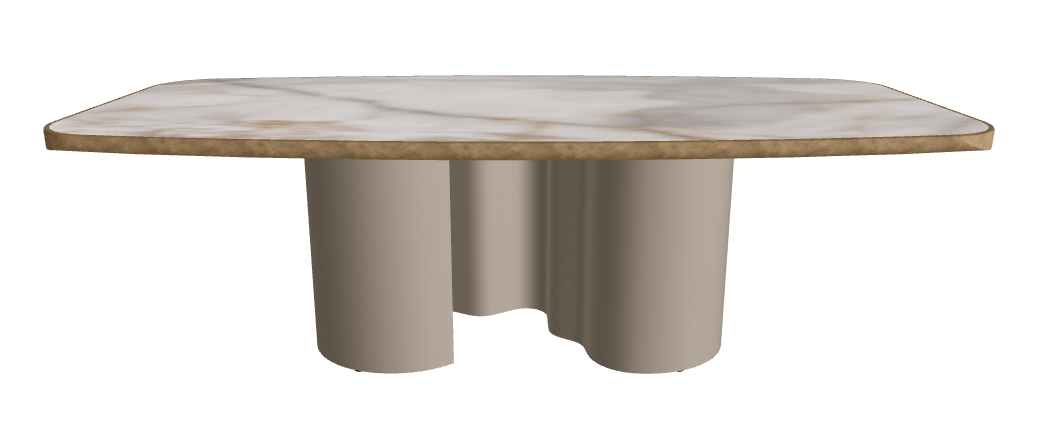 240x120x75h Barrel Shaped_Alabastro_Titanium Embossed_Brushed Bronze