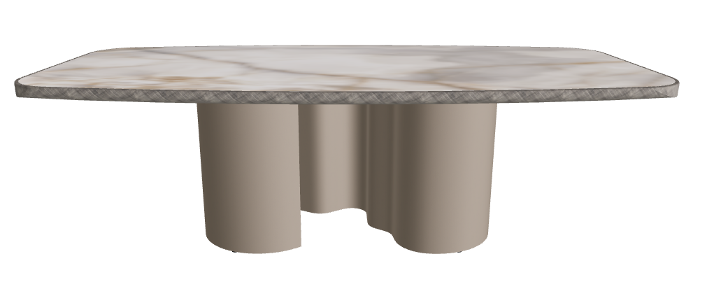 240x120x75h Barrel Shaped_Alabastro_Titanium Embossed_Brushed Grey