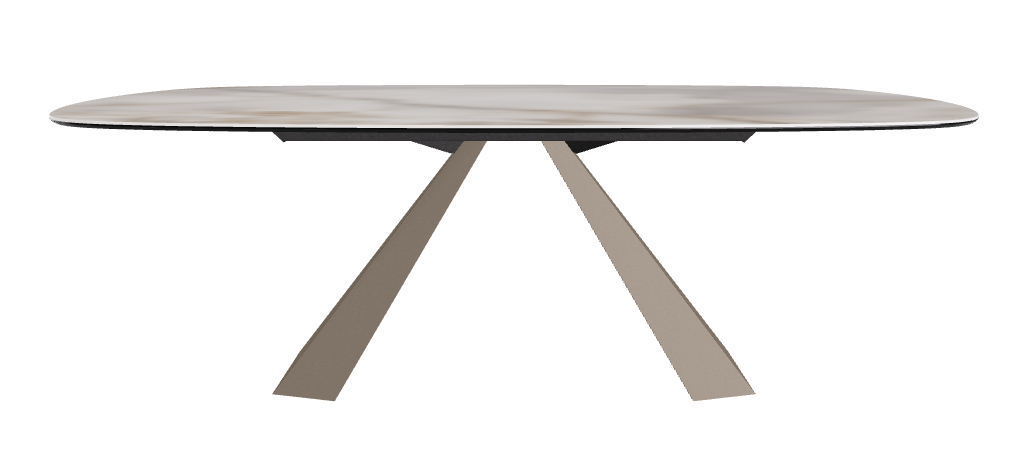 Cattelan Italia Eliot Keramik Biscuit Shaped Dining Table – 220x120x73h