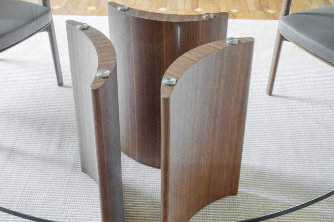 Porada Alan Glass Round Dining Table