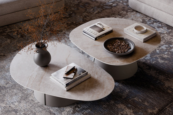 Cattelan Italia Albert Keramik Shaped Coffee Table 90 x 90